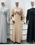 Modest Abaya Dress with Sequined Cloak